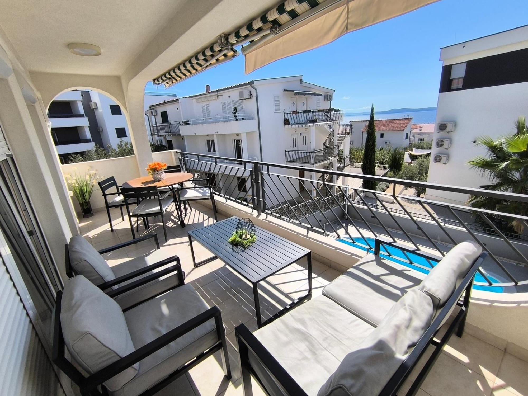 Villa Seaview With Pool - Apartment Yellow Traù Esterno foto